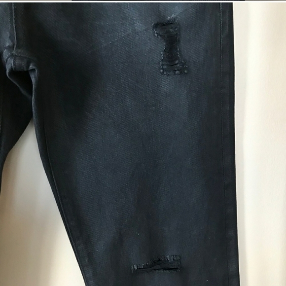 NEW Calvin Rucker Jeans Baby Love Distressed Black 26 Hi Waist Boyfriend Luxury - Picture 7 of 16